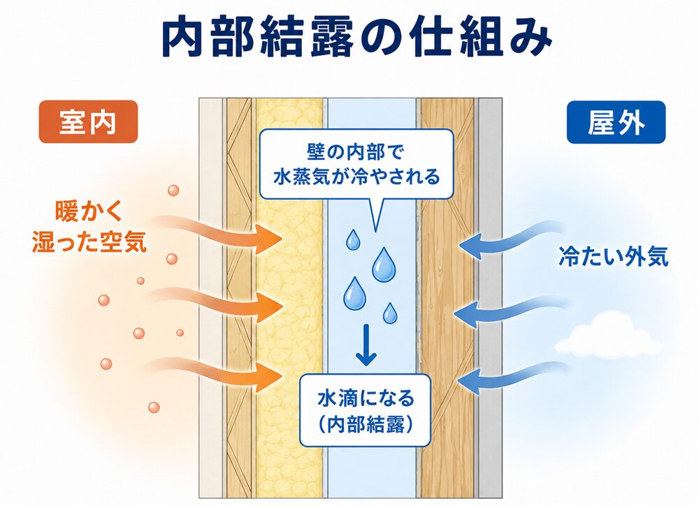 内部結露の仕組み