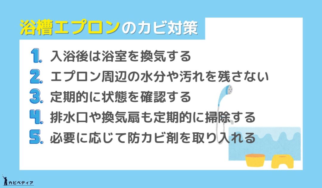 浴槽エプロンのカビ対策