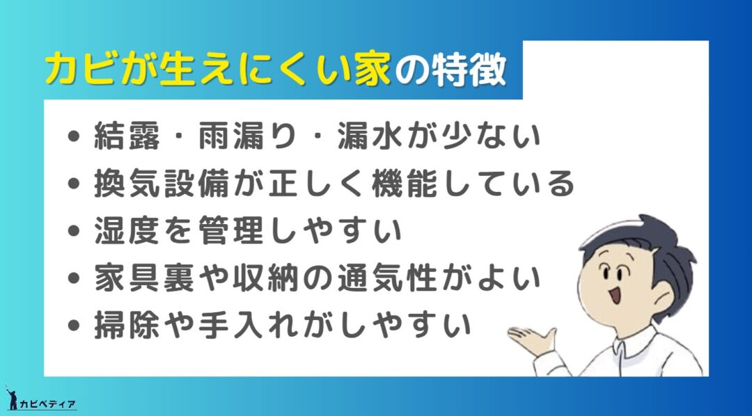 カビが生えにくい家の特徴