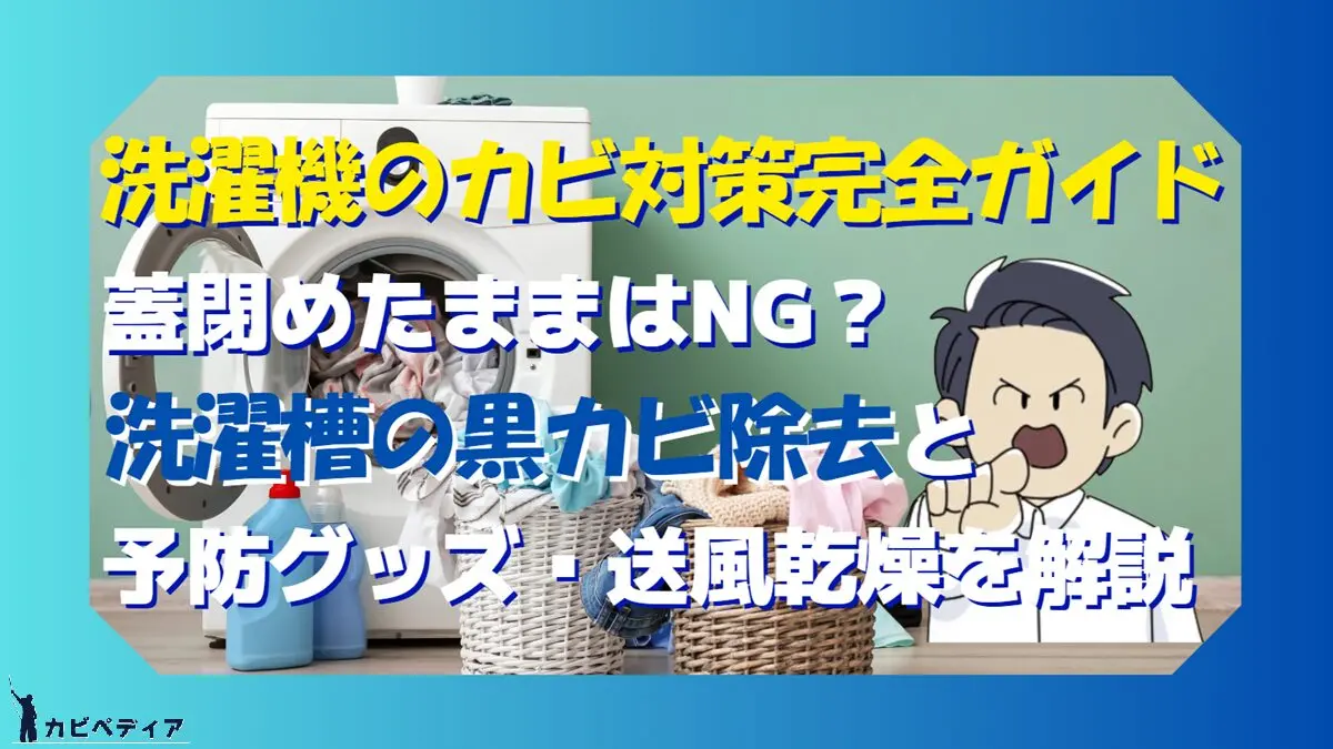 洗濯機のカビ対策完全ガイド｜蓋閉めたままはNG？洗濯槽の黒カビ除去と