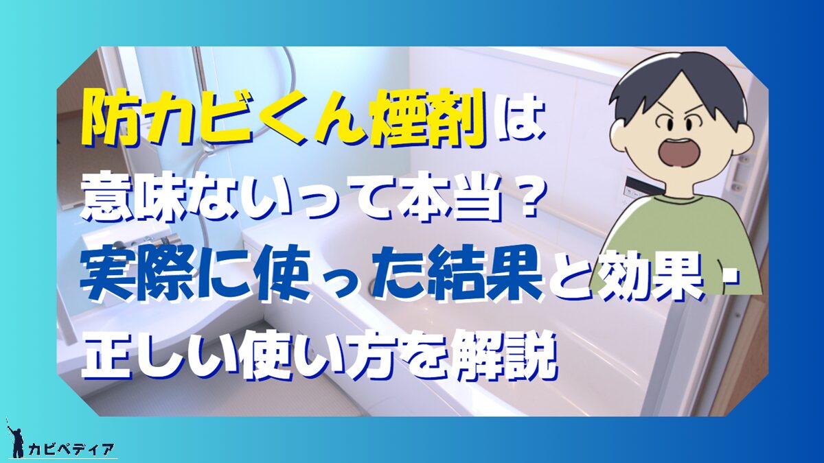 防カビくん煙剤は意味ないって本当？